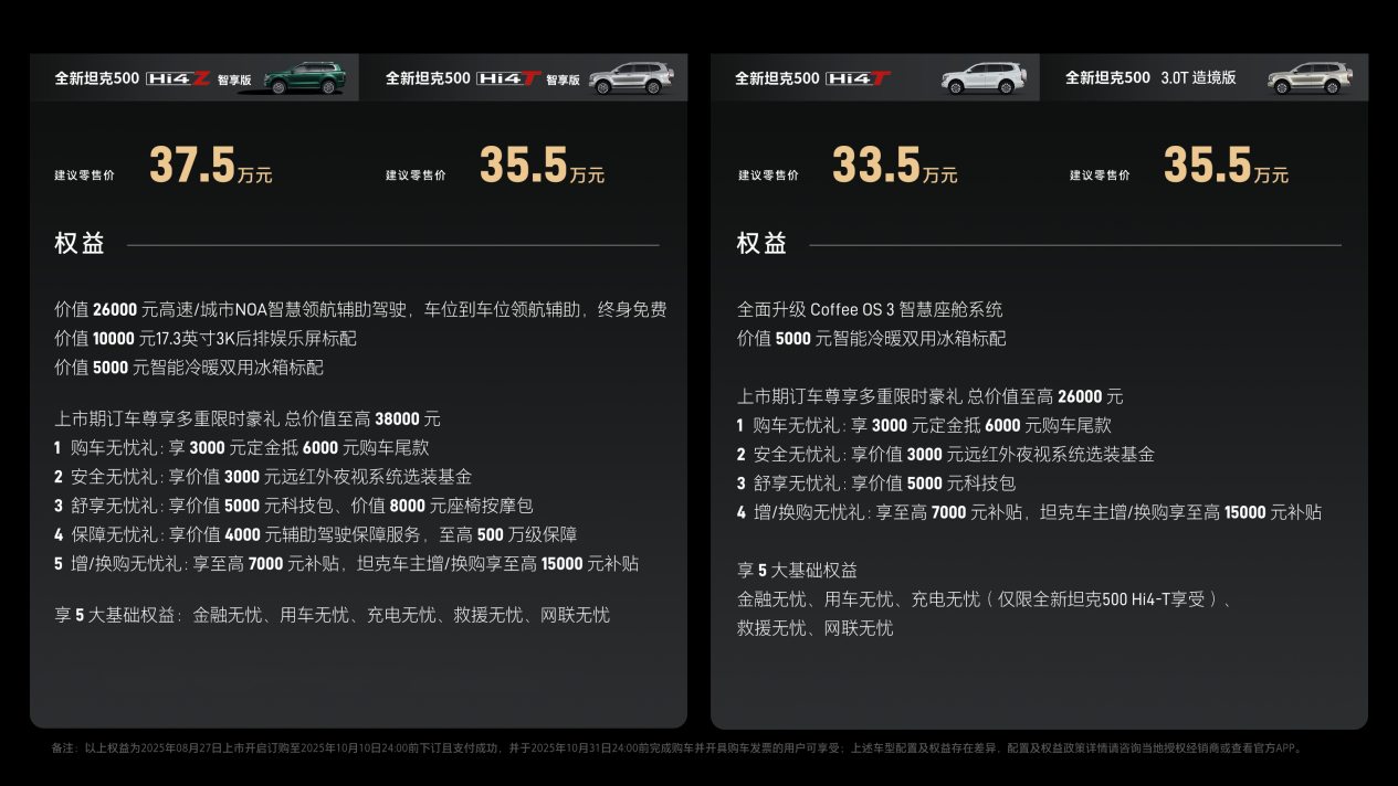 “越野+智能+豪华”三位一体：全新坦克500都江堰上市，33.5万元起售