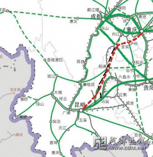 渝昆高铁将在泸州宜宾设站四川境内长170km 40分钟泸州飙拢重庆