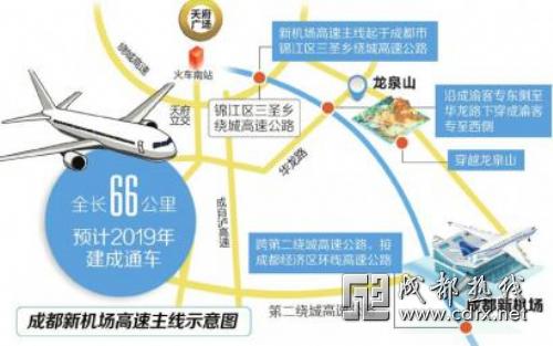 成都新机场高速有望2019年通车主线起于成都绕城高速