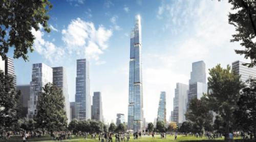 天府新区677米地标性建筑项目意向方案公布 国际超高层设计单位KPF中标