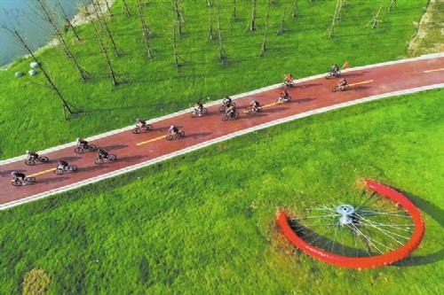 成都首条封闭式自行车高速开通 从千年邛窑到平乐古镇
