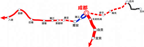 四川省内首条时速350公里高铁成自高铁动工开建