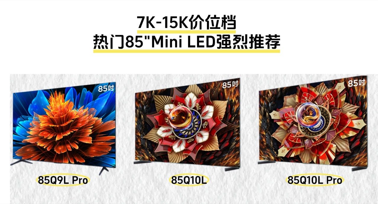 618大屏Mini LED电视推荐，千元到万元档怎么买才值？