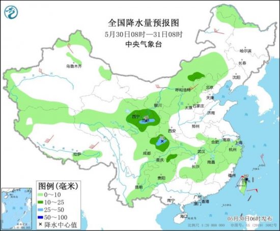 未来三天四川东部、重庆、陕西南部等地部分地区将有较强降水