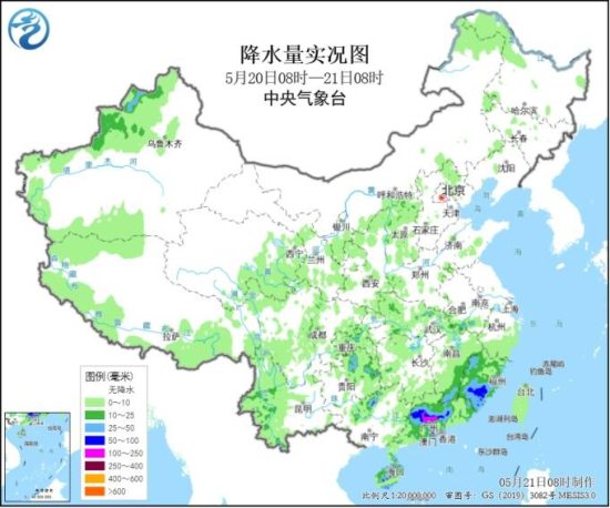 明后两天江南、华南等地降雨将进一步减弱