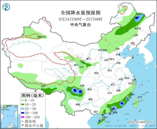 未来三天降雨主要集中在四川南部、广东、福建、东北地区等地