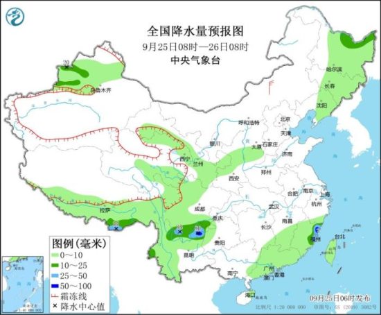 26日-10月1日一股强冷空气从新疆起将自西向东影响我国大部地区