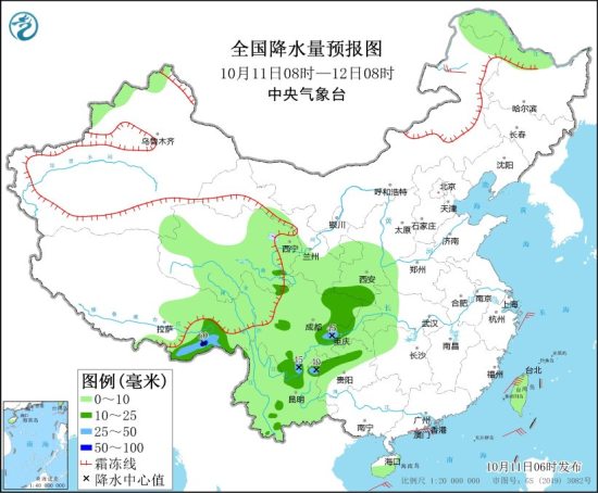 未来三天青藏高原及云南、四川、贵州等地多阴雨天气