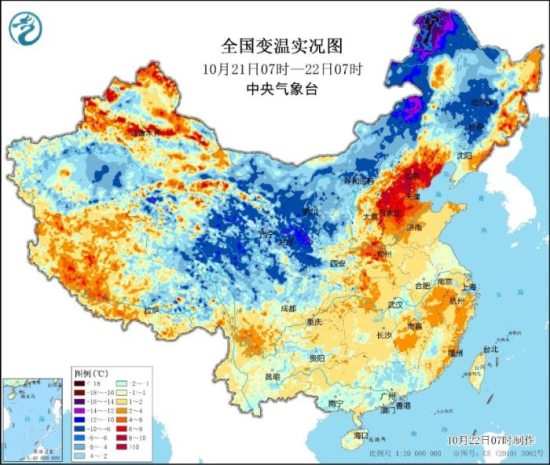 预计今明两天冷空气将继续影响我国中东部地区