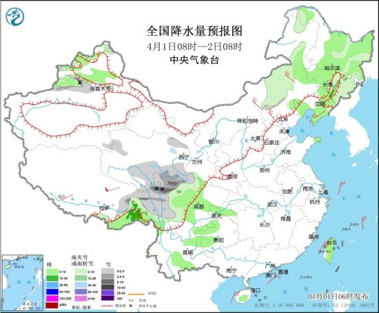 未来三天西藏东部、川西高原等地仍有雨雪天气