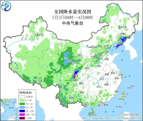 未来三天西北地区东部、四川盆地西部、云南、华北、东北地区等地仍多降雨