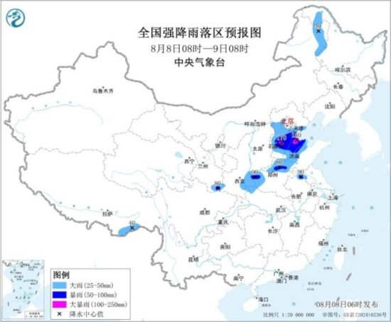 预计未来三天西北地区东部、四川盆地等地部分地区有较强降雨