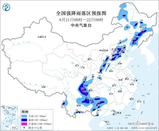 预计未来三天西北、华北、东北和西南地区等地多降雨和强对流天气