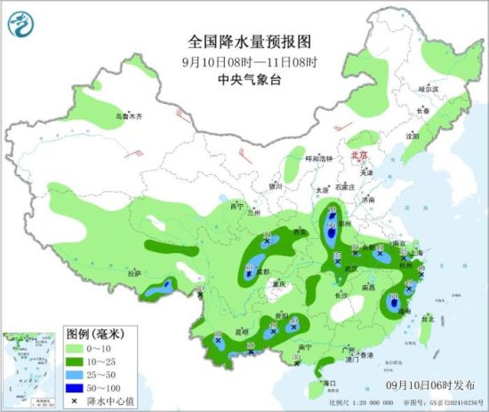 中央气象台：10日夜间至12日四川盆地等地有中到大雨