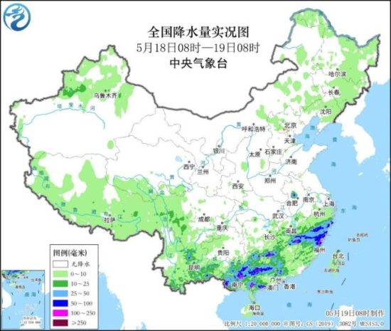 今明两天江南、华南一带仍多降水单点雨量大 陕西山西河南山东等地高温来袭