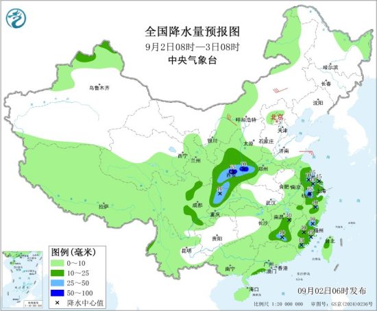中央气象台：预计未来三天西北地区东部、四川、河南等地部分地区有较强降雨和局地强对流天气