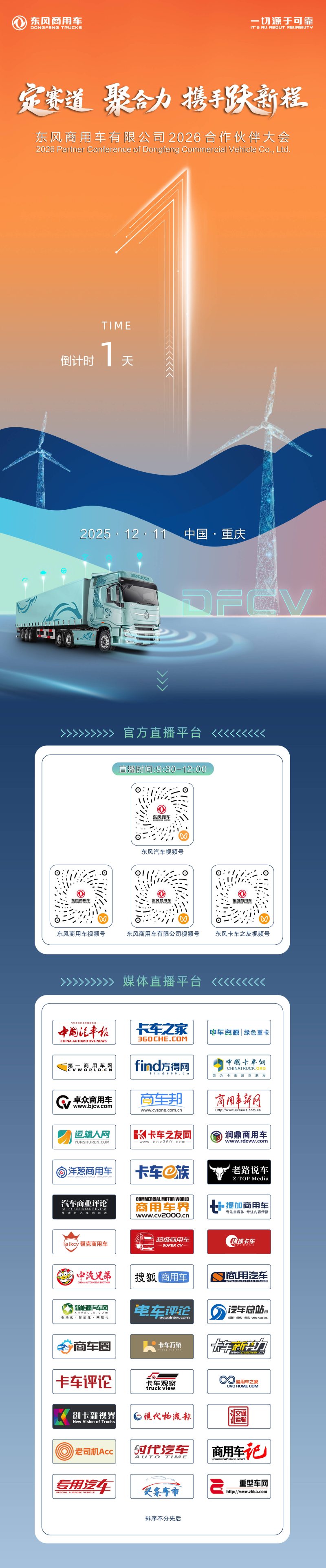 东风商用车2026年度合作伙伴大会盛启在即! 东风商用车2026年度合作伙伴大会盛启在即!