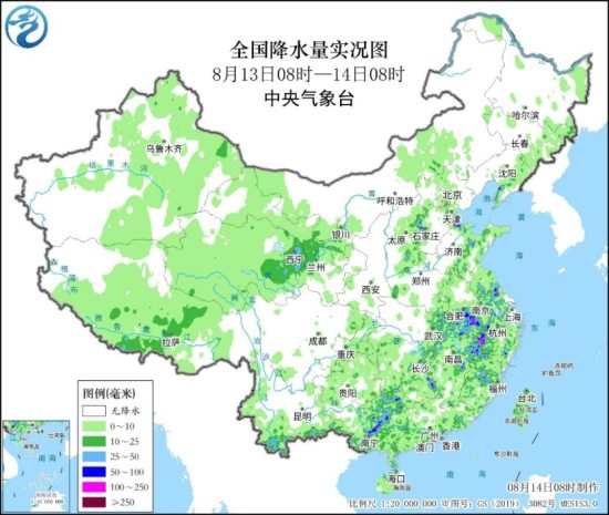 14日至18日我国降雨依然会呈现雨区分散、单点强度大的状态