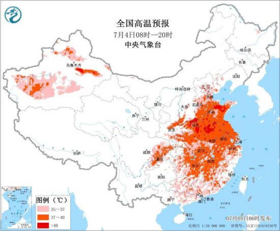 高温黄色预警：华北南部、黄淮等地有35℃以上高温天气
