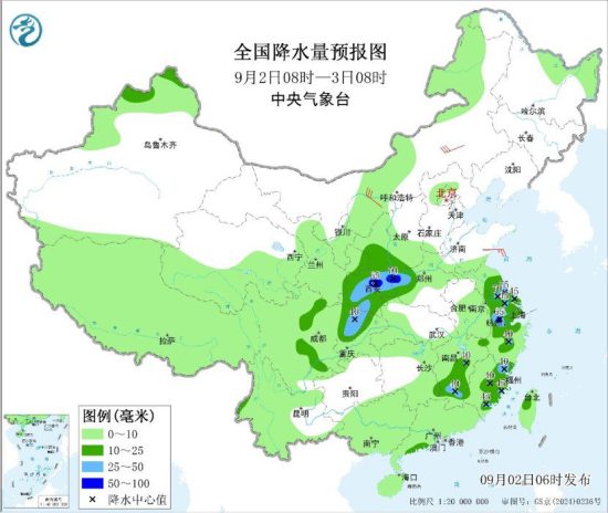 未来三天四川东部、陕西、河南等地降水较强