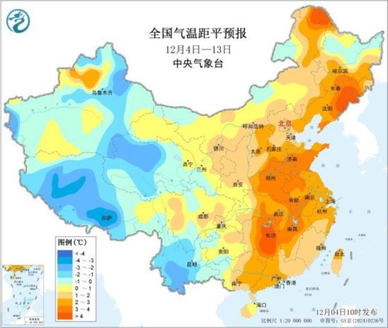 11日至13日中东部地区将有一次明显雨雪天气过程